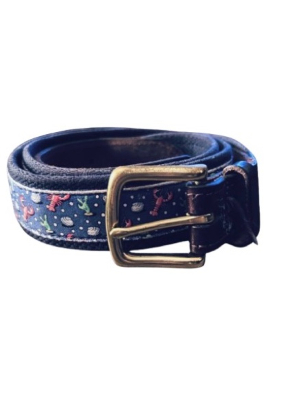 Lobster Seaweed VINEYARD VINES Size 40 Belt Navy Blue Ocean Beach Resort Men’s
